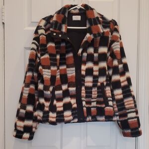 Z Supply Multicolor Plaid Teddy Jacket